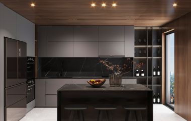 Дизайн кухни 2025: почему матовый черный и латунь вытесняют нержавейку