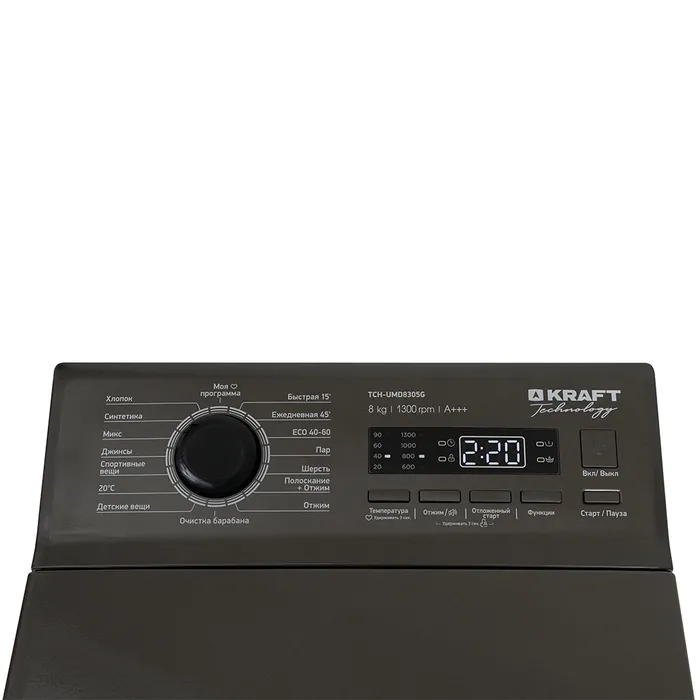 Вертикальная стиральная Kraft WM TCH-UMD8305G