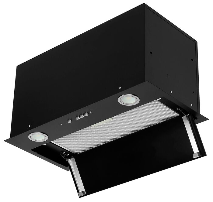 Полновстраиваемая вытяжка Elikor Cube 60П-1000 черный/черный