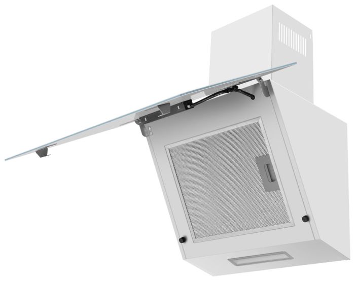 Наклонная вытяжка Maunfeld Astro 60 белое стекло