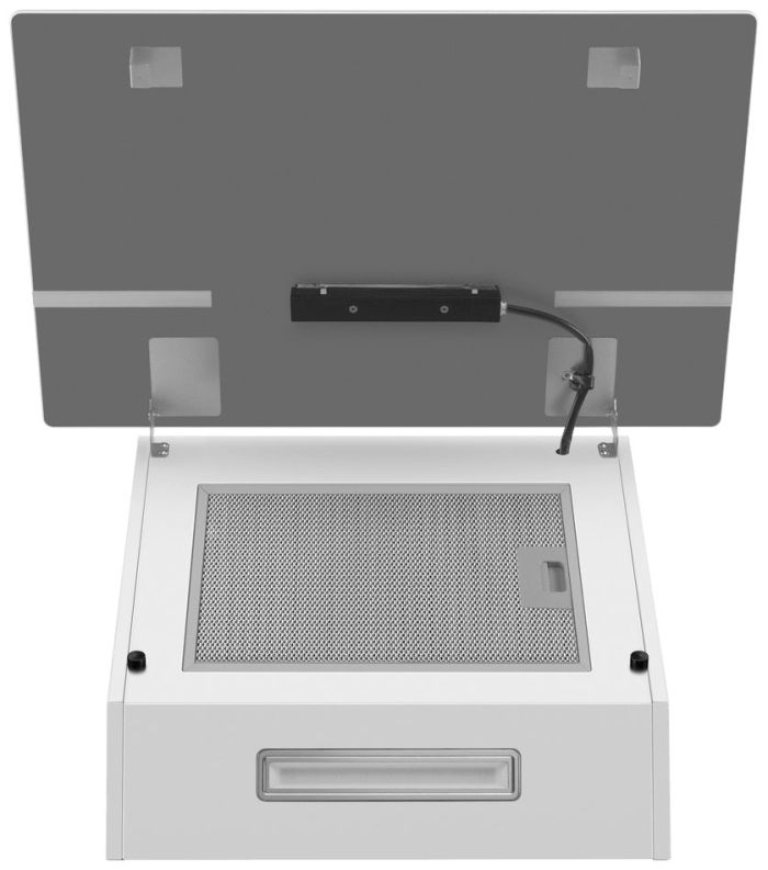 Наклонная вытяжка Maunfeld Astro 60 белое стекло