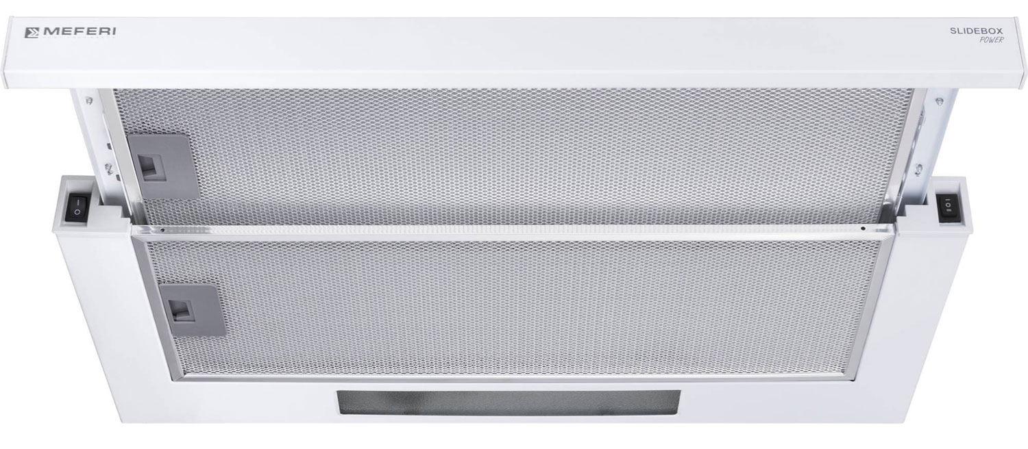 Телескопическая вытяжка Meferi SLIDEBOX60WH POWER