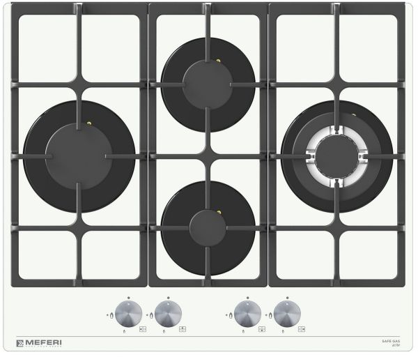 Газовая варочная панель Meferi MGH604WH GLASS ULTRA