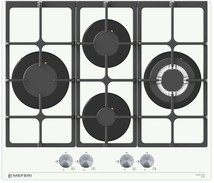 Газовая варочная панель Meferi MGH604WH GLASS ULTRA