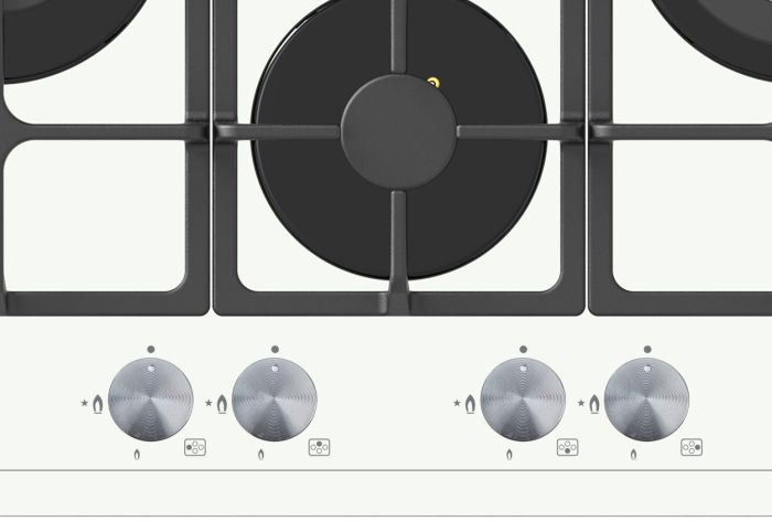 Газовая варочная панель Meferi MGH604WH GLASS ULTRA