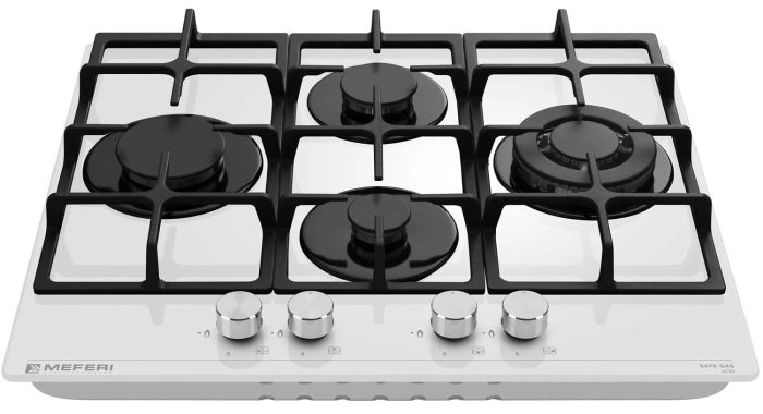 Газовая варочная панель Meferi MGH604WH GLASS ULTRA