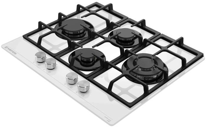 Газовая варочная панель Meferi MGH604WH GLASS ULTRA