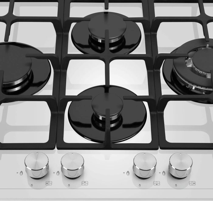 Газовая варочная панель Meferi MGH604WH GLASS ULTRA