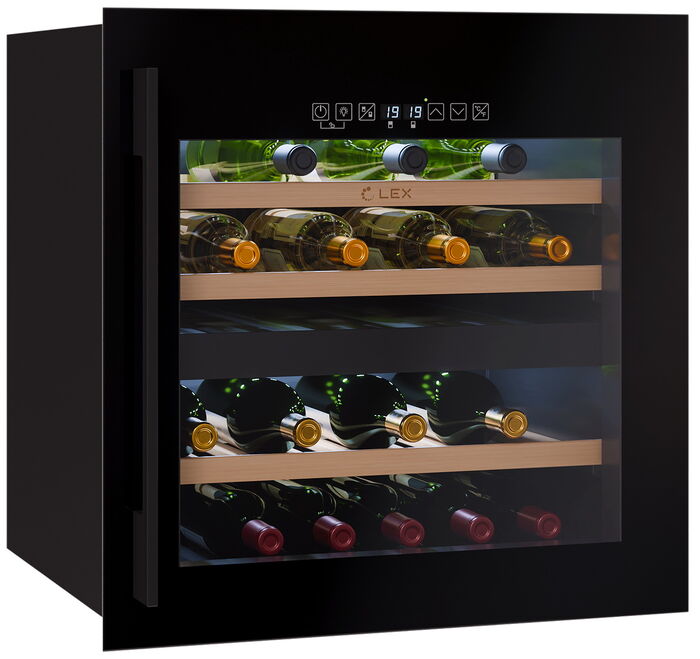 Встраиваемый винный шкаф LEX LWD6036BL dual zone S
