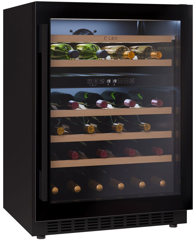 Встраиваемый винный шкаф LEX LWD6046BL dual zone