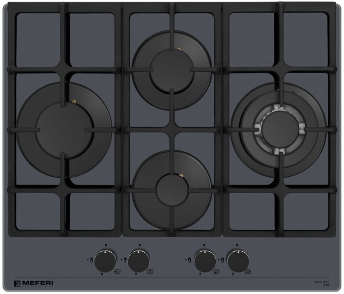 Газовая варочная панель Meferi MGH604GR GLASS ULTRA