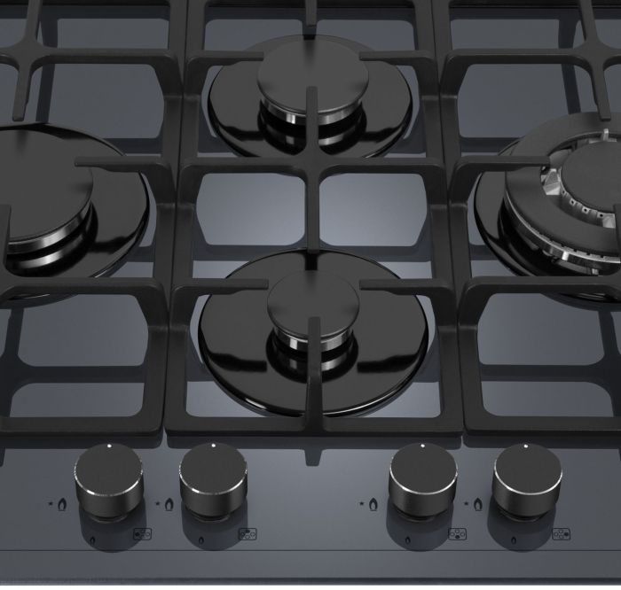 Газовая варочная панель Meferi MGH604GR GLASS ULTRA