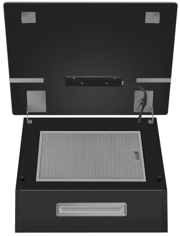 Наклонная вытяжка Maunfeld Astro 50 чёрное стекло