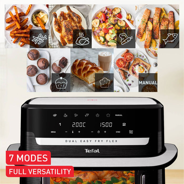 Аэрогриль Tefal EY9228E0 Dual Easy Fry Flex