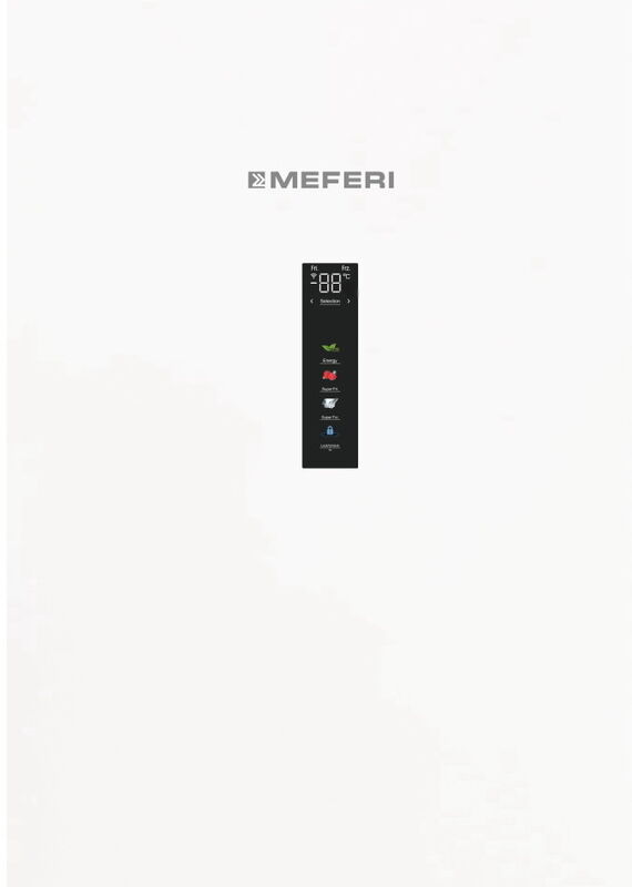 Двухкамерный холодильник Meferi MFR185WH TOTAL NO FROST COMBI ULTRA