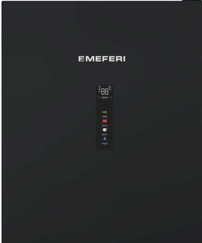 Двухкамерный холодильник Meferi MFR200BK TOTAL NO FROST COMBI ULTRA