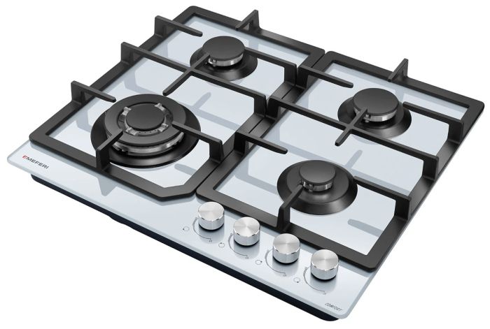 Газовая варочная панель Meferi MGH604WH GLASS COMFORT