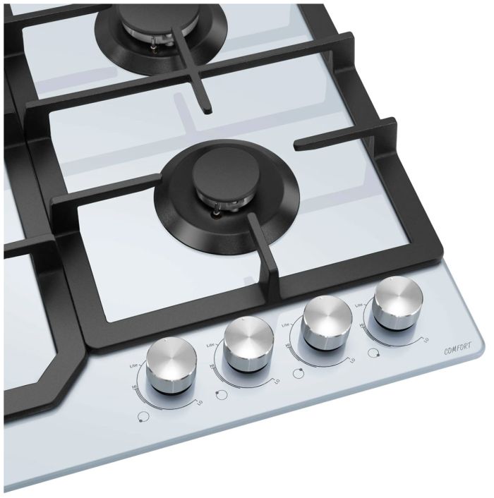 Газовая варочная панель Meferi MGH604WH GLASS COMFORT