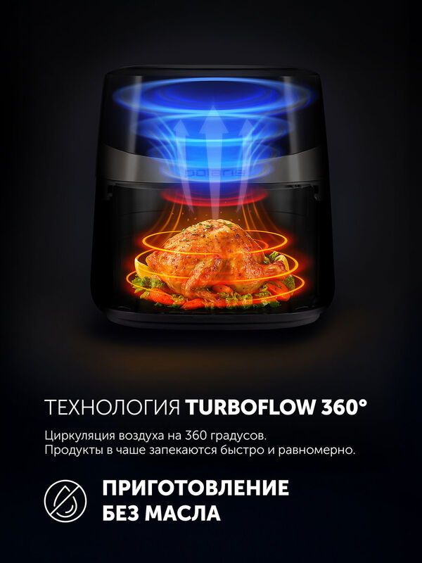 Аэрогриль Polaris PAF 8005W Wi-Fi IQ Home
