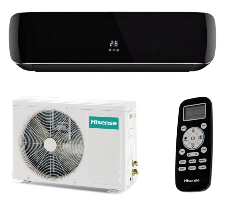 Инверторная сплит-система Hisense AS-13UW4RVETG01(B) Wi-Fi Black Crystal Super