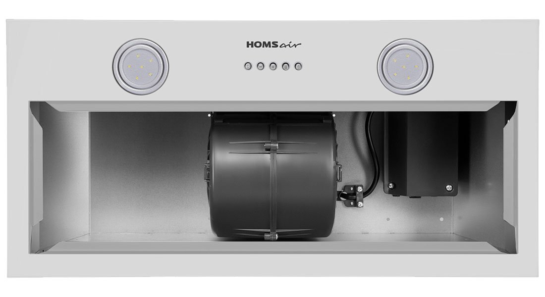 Полновстраиваемая вытяжка HOMSair FLEET 60M Power белый - фото 4