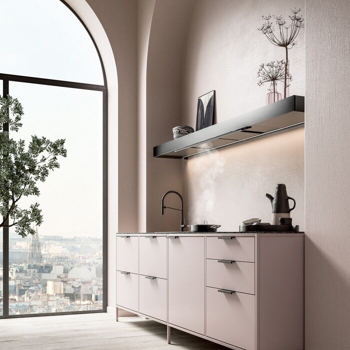 Подвесная вытяжка Falmec SHELF Customizable 120 NERO (режим рециркуляции)