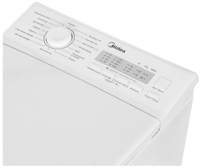 Вертикальная стиральная Midea MFE11W65/W-C