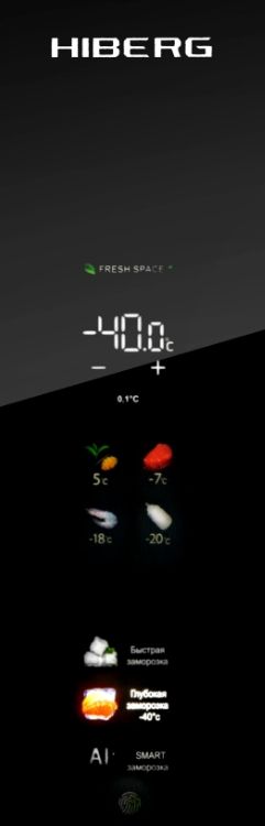 Морозильный шкаф Hiberg i-FR 44G B