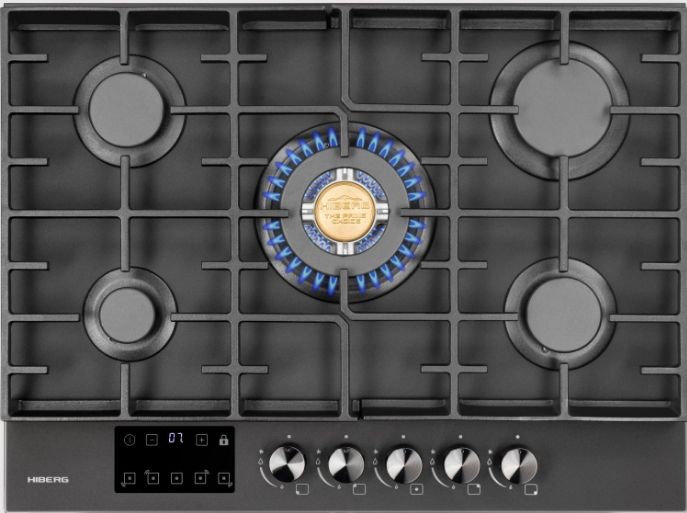 Газовая варочная панель Hiberg VM 7255 B
