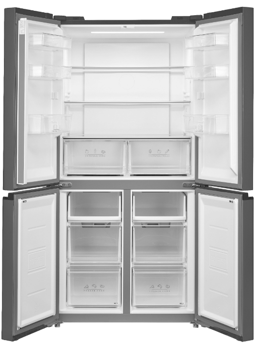 Многокамерный холодильник Korting KNFM 84177 GB