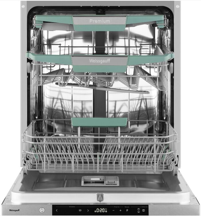 Встраиваемая посудомоечная машина Weissgauff BDW 6151 Inverter Touch AutoOpen Timer Floor