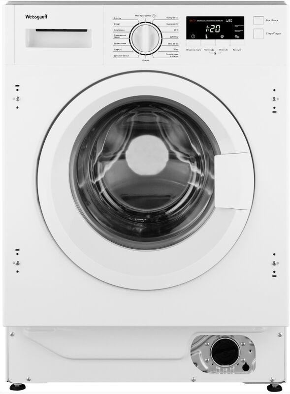 Встраиваемая стиральная машина Weissgauff WMI 6147 Inverter Steam