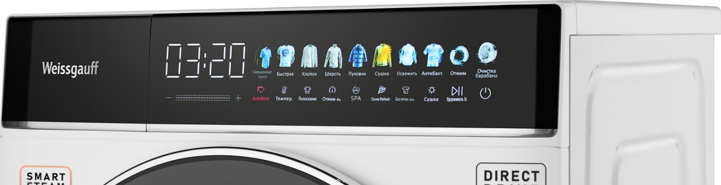 Стирально-сушильная машина Weissgauff WMD 58411 Direct Drive Inverter Premium Steam