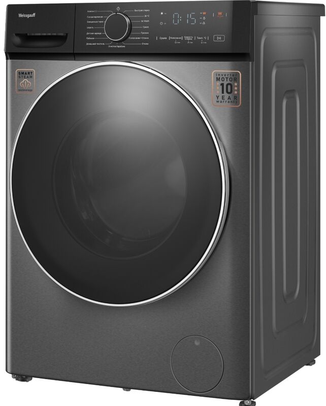 Стирально-сушильная машина Weissgauff WMD 4828 Inverter Steam Grey