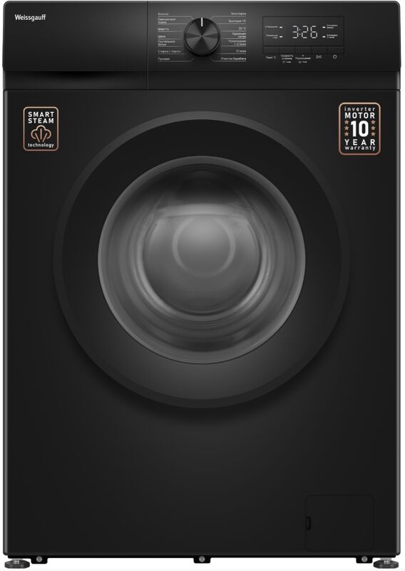 Стиральная машина Weissgauff WM 39106 Inverter Steam Black