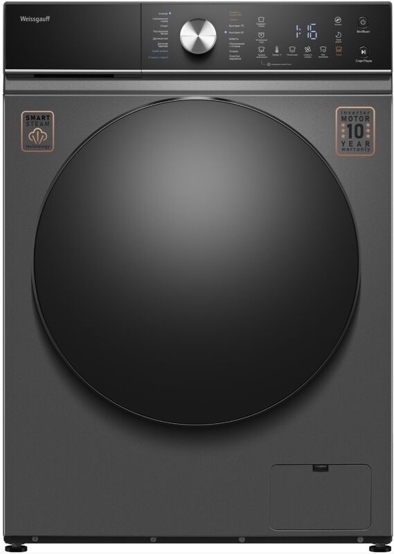 Стирально-сушильная машина Weissgauff WMD 61211 D Inverter Steam Deep Grey