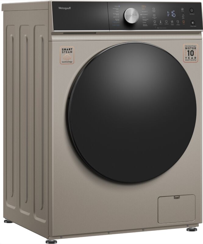 Стирально-сушильная машина Weissgauff WMD 61211 D Inverter Steam Champagne