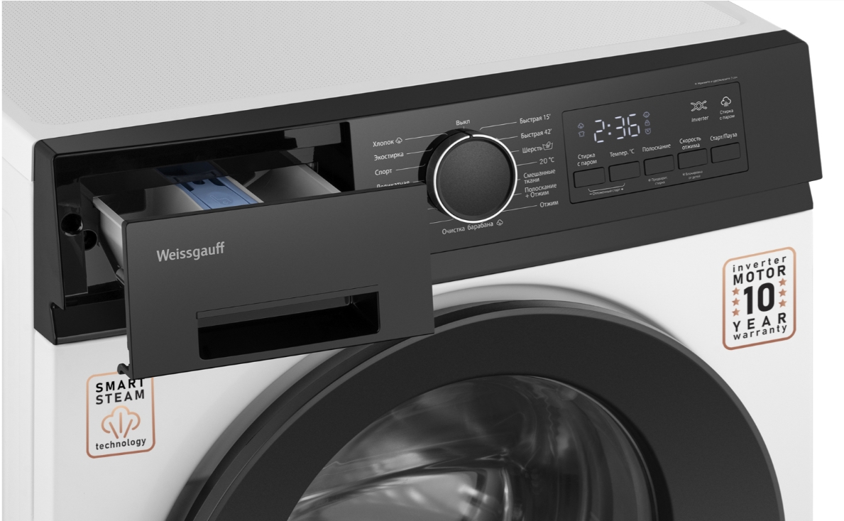 Стиральная машина Weissgauff WM 44127 Inverter Steam
