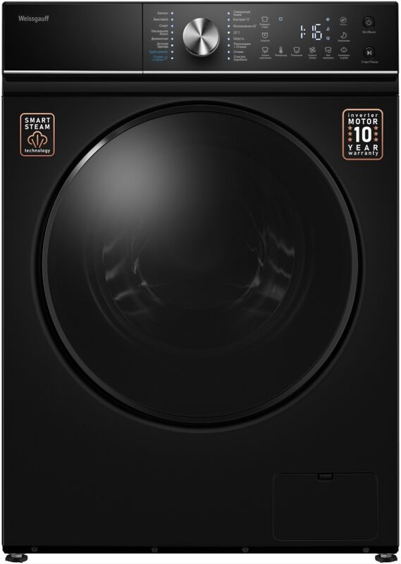 Стиральная машина Weissgauff WM 47148 DC Inverter Steam Black
