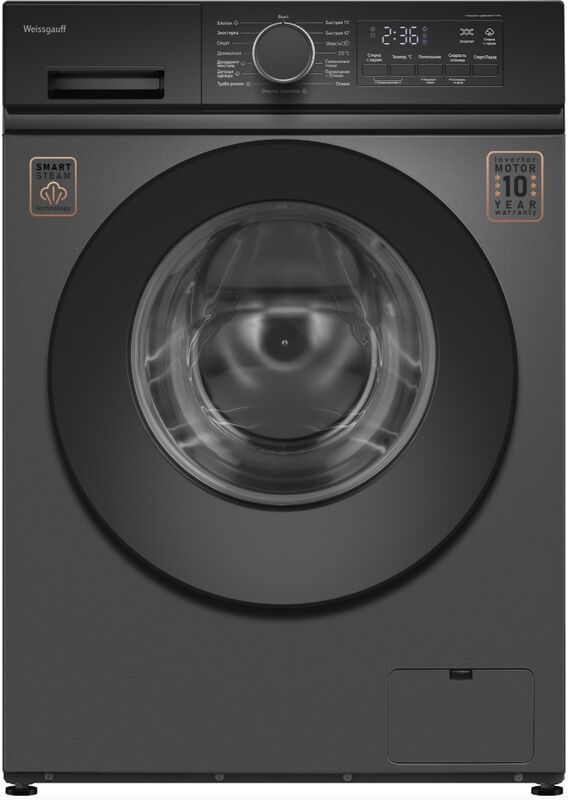Стиральная машина Weissgauff WM 48128 Inverter Steam Grey