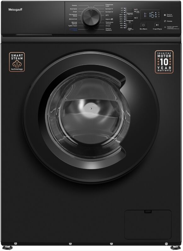 Стиральная машина Weissgauff WM 4527 DC Inverter Steam Black