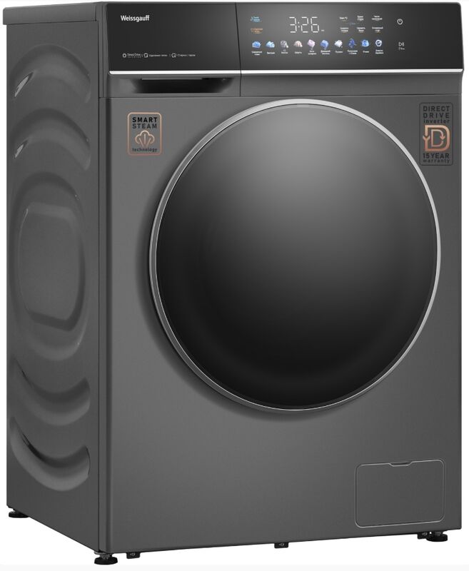 Стиральная машина Weissgauff WM 62210 Direct Drive Touch Inverter Steam Grey
