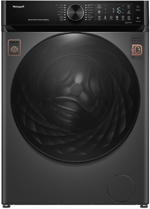Стиральная машина Weissgauff WM 59411 Direct Drive Inverter Steam Deep Grey