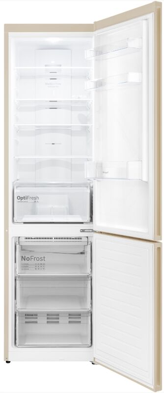 Двухкамерный холодильник Weissgauff WRK 2010 D Inverter NoFrost Beige Soft Close