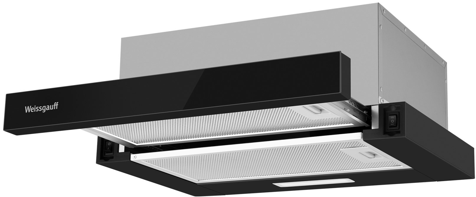 Телескопическая вытяжка Weissgauff TEL 450 Black Glass