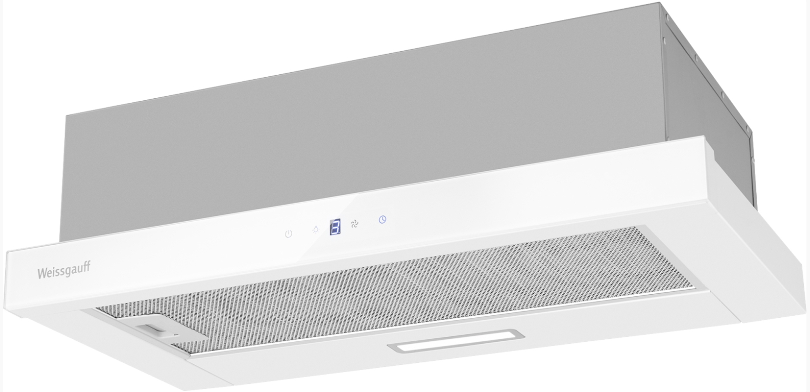 Телескопическая вытяжка Weissgauff TEL 600 2M Touch White Glass