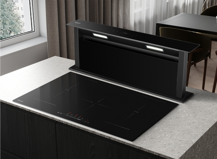 Встраиваемая в столешницу вытяжка Weissgauff Down Draft 900 Touch Premium Black