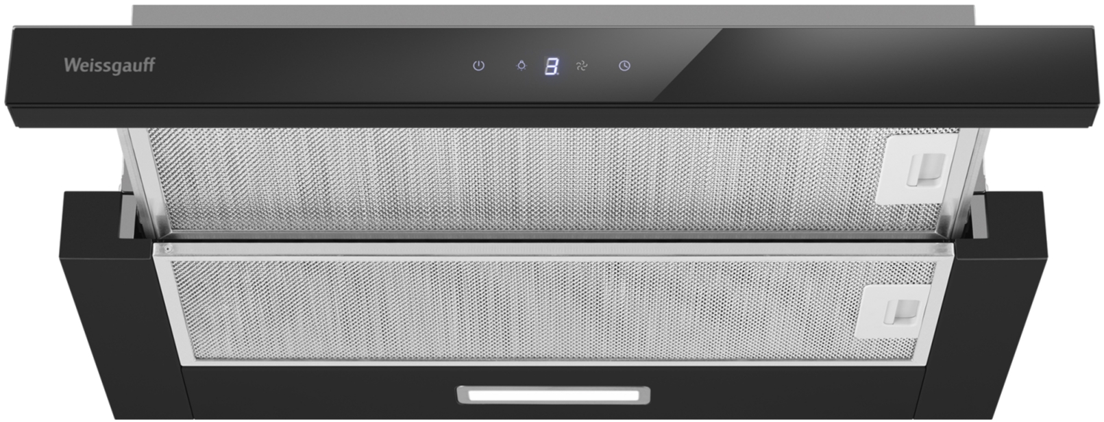 Телескопическая вытяжка Weissgauff TEL 600 2M Touch Black Glass