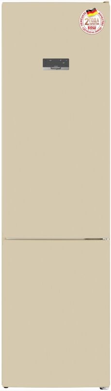 Двухкамерный холодильник Weissgauff WRK 2010 D Inverter NoFrost Beige