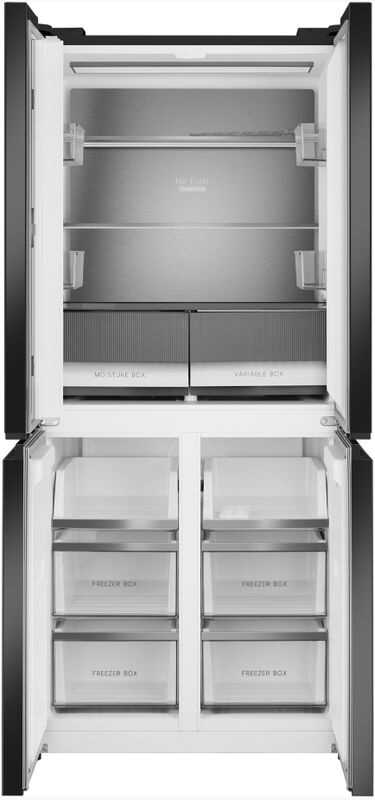 Многокамерный холодильник Weissgauff WCD 450 Rock Glass NoFrost Inverter